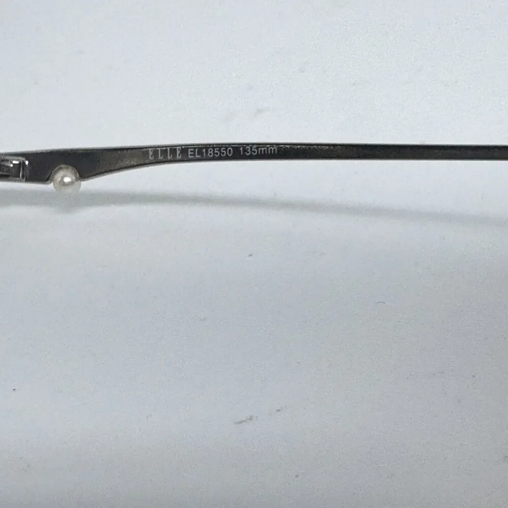 Elle Eyeglasses Frame EL18550 Women's Dark Brown Metal Half Rim 50-19-135 H15674